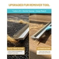 thumbnail image 3 of Carpet Rake for Pet Hair Removal: DELOMO Carpet Scraper Broom with 54” Adjustable Long Handle, Dual-Sided, Metal + Short Silicone for Carpets & Rugs, Extended Silicone for Shag Rugs & Hard Floors, 3 of 7