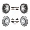 thumbnail image 1 of Transit Auto Front Rear Coated Disc Brake Rotors and Semi-Metallic Pads Kit for Car 2003-2014 Volvo XC90 with 328mm Diameter Rotor KGF-101131, 1 of 11