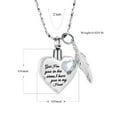thumbnail image 2 of April Birthstone Heart with Feather Cremation Jewelry for Ashes Urn Necklace Lockets for Human Ashes Pet Ashes Holder, 2 of 5