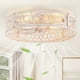 thumbnail image 1 of Ventilador de techo LEDIARY de 23 pulgadas Farmhouse sin aspas con control remoto de luz, 1 of 7