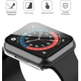 thumbnail image 2 of Phmnkl 2 Pack Hard PC Case Built in Tempered Glass Compatible with 2022 Apple Watch Ultra 49mm, Ultra-Thin Protective Case with Screen Protector for iWatch, Shockproof Cover with Button, Transparent, 2 of 16