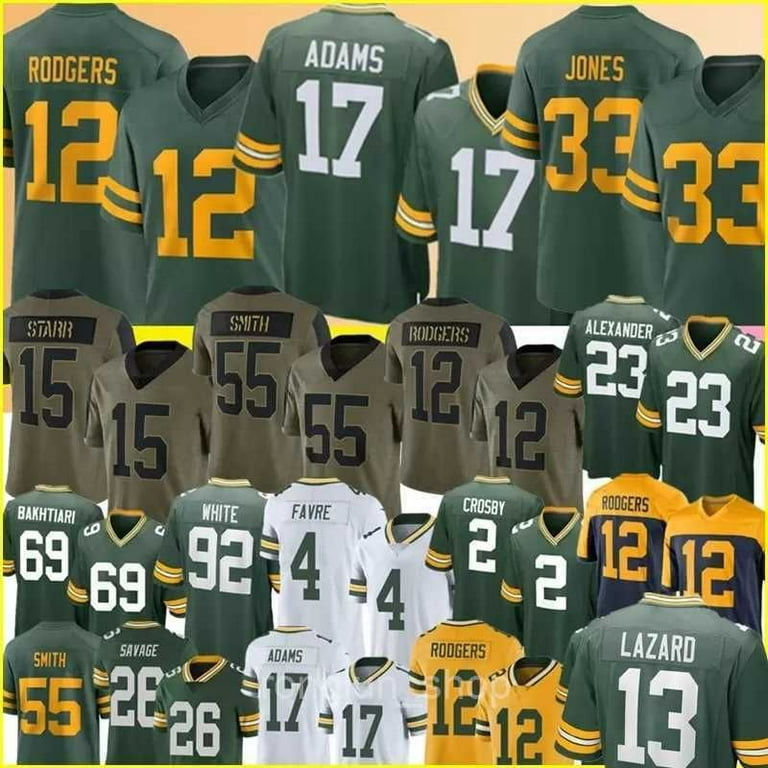 NFL_Jerseys Football Jerseys Green Bay''Packers''Men women Jersey 12 Aaron  Rodgers 23 Jaire Alexander 17 Davante Adams 33 Aaron Jones 