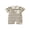 Khaki, variant on BemeyourBBs Newborn Baby Boy Summer Clothes Outfit Striped Waffled Knit Romper Cute Short Sleeve Collared Button-up Chest Pocket Jumpsuit Bodysuit 0 3 6 9 12 18 Months