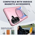 thumbnail image 2 of For Samsung Galaxy S26 Plus 5G Ultra Slim Hybrid TPU+PC Protective Cover with Metal Rotation Holder , Military Grade Shockproof Phone Case Cover,Pink,For Galaxy S26 Plus 5G, 2 of 7