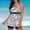 White, variant on CALAFEBILA Swimsuit Womens Two Piece Tankini Modest Beach Summer Plaid Pirnt Bathing Suits