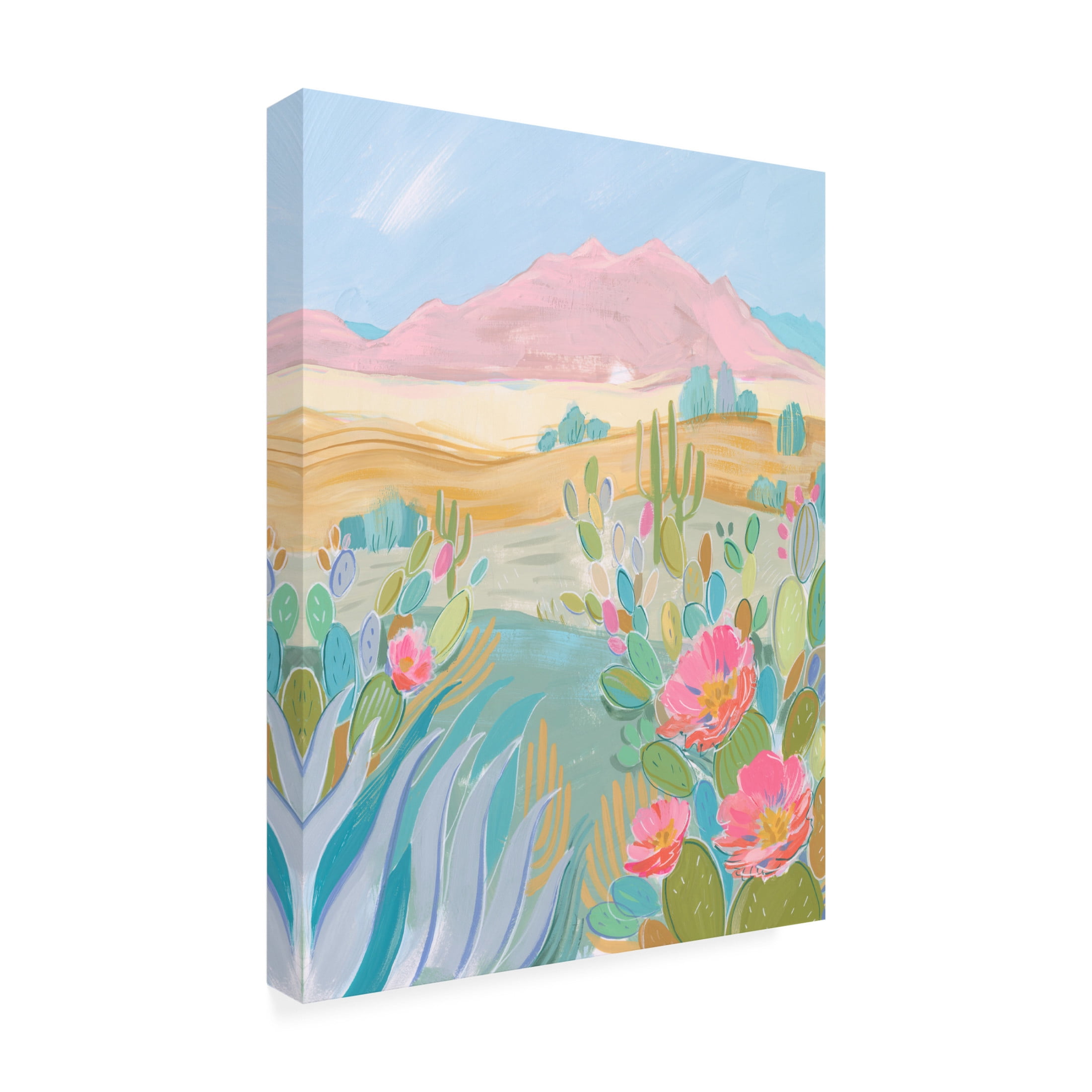 Canvas Wall Art - Laura Marr 'Pastel Desert II' Wall Art for Living Room, Bedroom, or Office Décor by Trademark Fine Art - 24 x 32 Inches