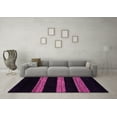 thumbnail image 3 of Ahgly Company Indoor Round Abstract Pink Modern Area Rugs, 5' Round, 3 of 4