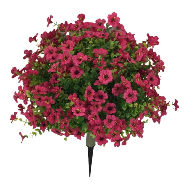 Jardín Artificial Flower Estaca decorativa Estaca decorativa Regalo de estaca, fácil de instalar, decoración del césped del adorno para patio patio Rosa