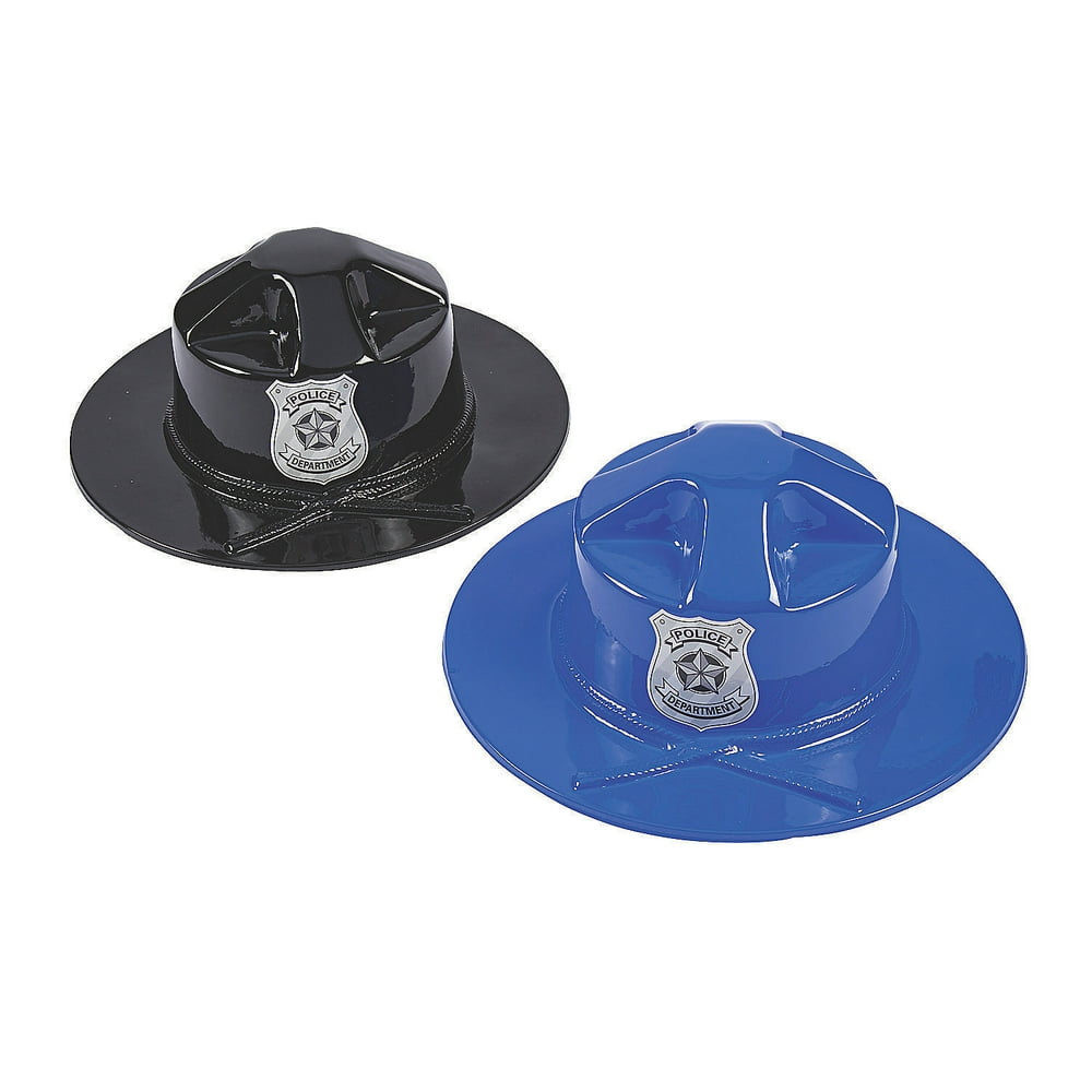 Plastic Kids Police Hats Apparel Accessories 12 Pieces Walmart