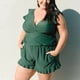 thumbnail image 4 of Traje de baño de una pieza sin almohadilla para el pecho sin forro sin almohadilla para el pecho sin forro traje de baño de color sólido de talla grande traje de baño para playa, 4 of 5
