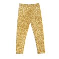 thumbnail image 4 of YUGYXL Casual Leggings for Girls Sparkly Sequin Print Tight Leggings Pants Summer Slim Comfy High Waist Trousers School Wearing Yellow 4-5 Years, 4 of 4