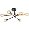 thumbnail image 5 of RRTYO 6 - Light Modern Metal 23.62'' Sputnik Semi-Flush Mount Ceiling Light Light Brass Polished Brass, 5 of 5
