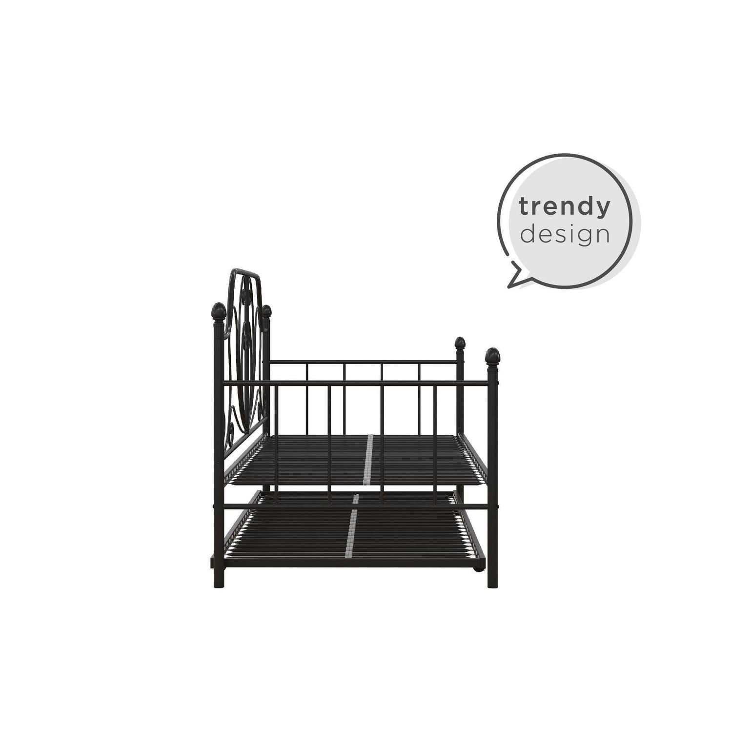 DHP Ivorie Metal Daybed with Trundle