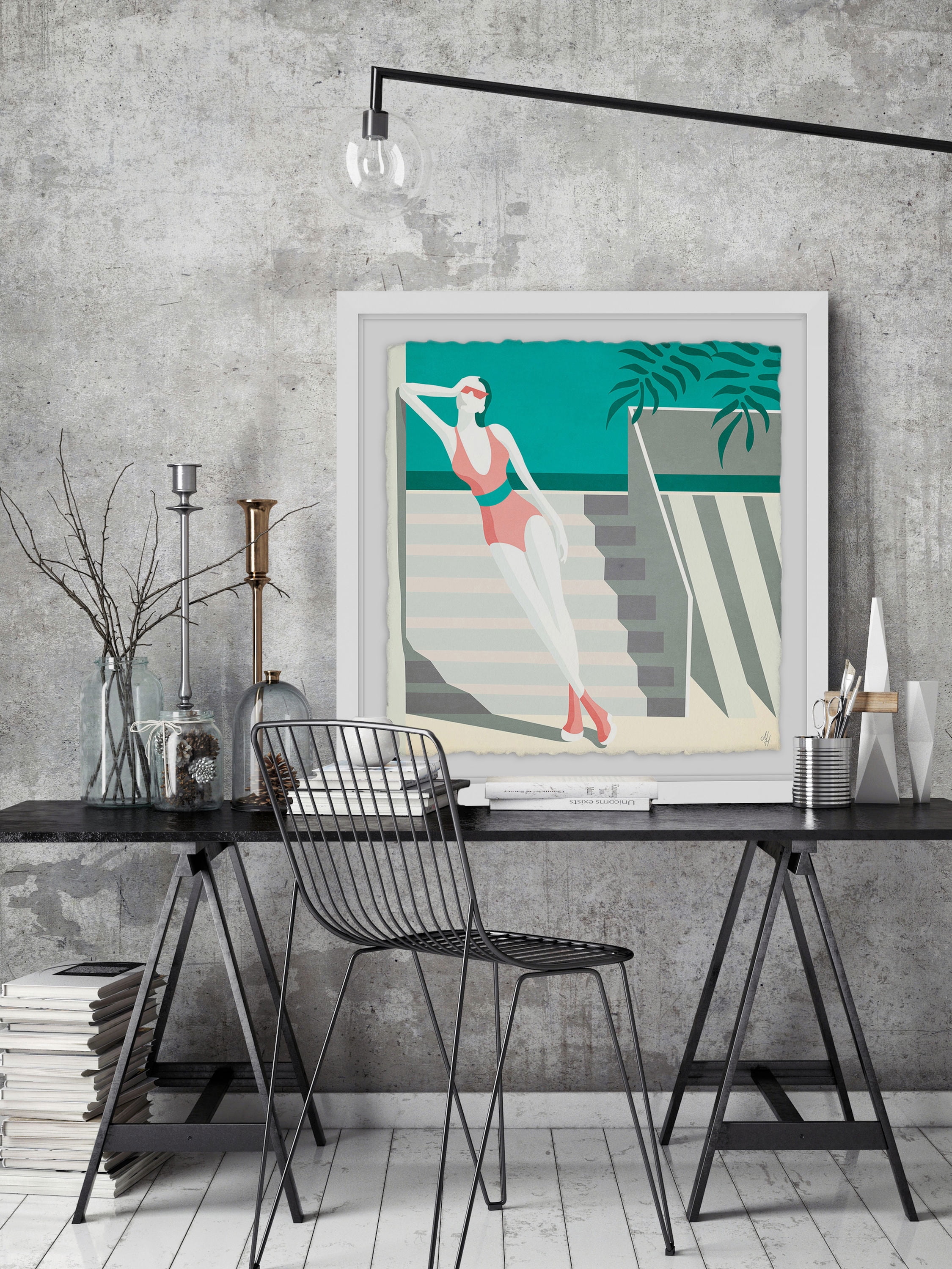 Summer Fashion Ii Framed Painting Art Print, 32.00" x 1.50"
