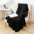 thumbnail image 3 of Soft and lightweight plush luxury parabolic blanket, flannel sheep blanket, comfortable and warm wool blanket, queen, gray 59 "x 79, 3 of 7