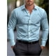 thumbnail image 1 of Camisa de negocios estampada de línea para hombre, ropa informal de tela cómoda de alta calidad, talla grande, nueva moda de verano, 1 of 6