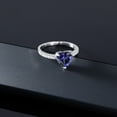thumbnail image 4 of Gem Stone King 1.39 Ct Heart Shape Blue Iolite 925 Sterling Silver Ring, 4 of 5