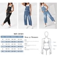 thumbnail image 7 of Women Sleeveless Denim Overall Pants Casual Loose Barrel Leg Jeans Jumpsuit with Pockets, 7 of 7