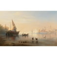 thumbnail image 3 of Karl Heilmayer 18x13 Black Modern Framed Museum Art Print Titled - Gathering Mussels in the Venetian Lagoon, 3 of 5