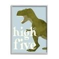 thumbnail image 5 of Stupell Industries High Five Roaring Dinosaur T-Rex Kids Typography Graphic Art Gray Framed Art Print Wall Art, Design by Daphne Polselli, 5 of 5