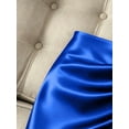 thumbnail image 4 of Falda Mini Ajustada Con Pliegues Asimétricos En Azul Real Brillante, 4 of 30