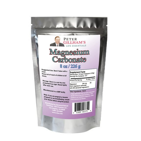 Magnesium Carbonate 8oz bag Peter Gillham's Life Essentials