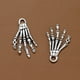 thumbnail image 3 of 10 piezas de aleación de esqueleto de colgantes de mano, dijes, accesorio para hacer joyas de bricolaje para collar, pulsera (plata antigua), 3 of 5
