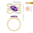 thumbnail image 4 of ANGARA Natural Diagonal Marquise 1.3 ct Amethyst Ribbon Shank Ring in 14K Yellow Gold for Women (Size-12x6mm) | February Birthstone, Anniversary, Jewelry Gift for Women | Natural Amethyst Ring, 4 of 9
