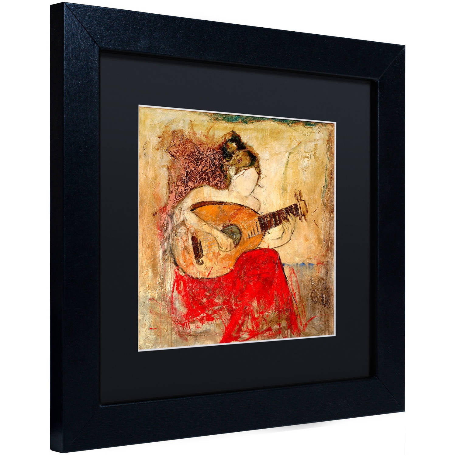 Trademark Fine Art "Vanessa" Canvas Art by Joarez, Black Matte, Black Frame