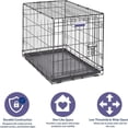 thumbnail image 5 of 30-Inch for Medium Breeds, 21-40 lbs, Single Door Folding Dog Crate with Divider Panel, Leak-Proof Tray & Secure Latch, Portable, Durable & Easy to Assemble, 5 of 6