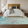 thumbnail image 6 of Addison Rugs Mayfield Washable Transitional Modern Teal Rectangle Rug, 3' x 5', 6 of 6