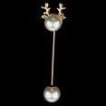 thumbnail image 3 of Broche de solapa Hugo Broche de perlas ciervo oro, 3 of 10