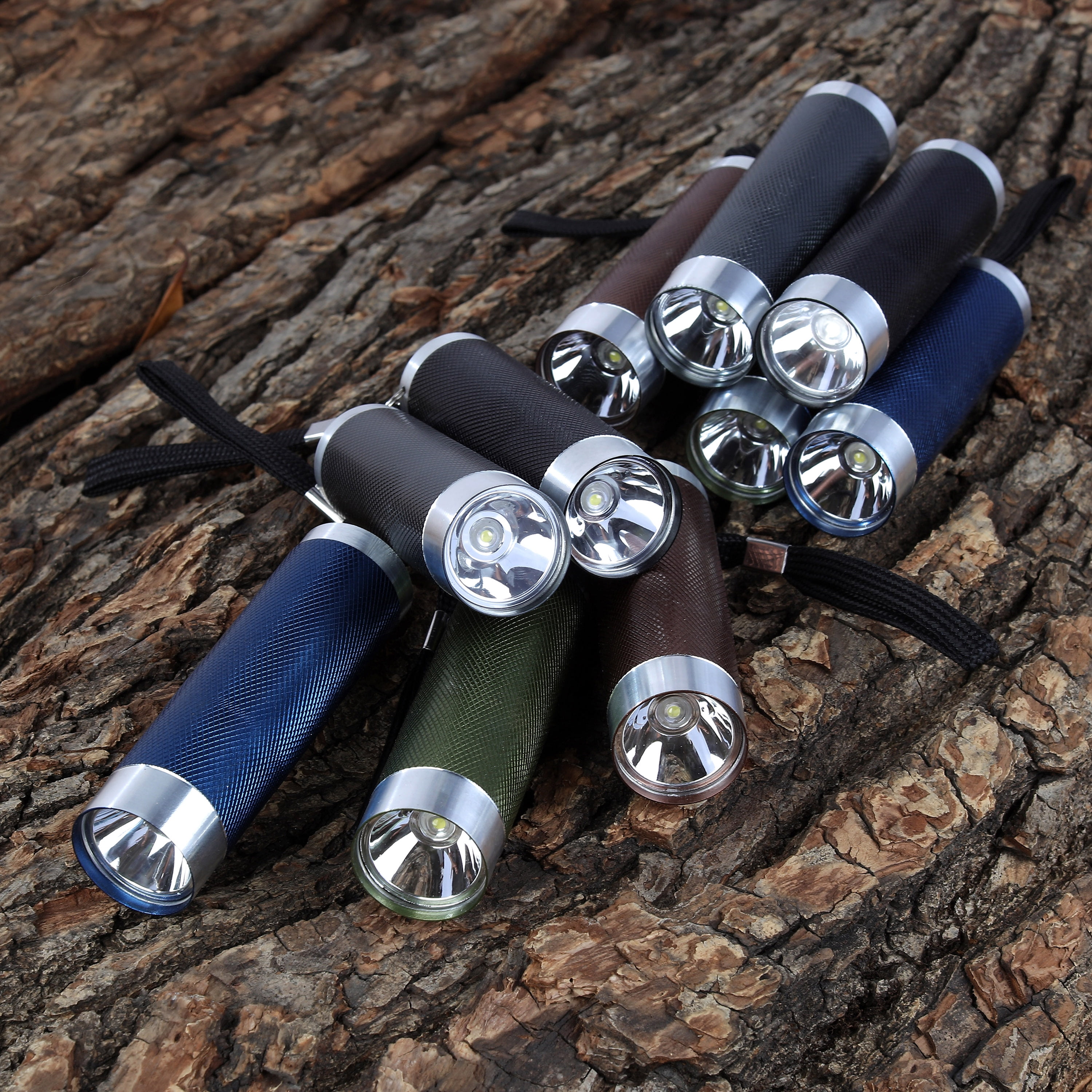 Ozark Trail 10-Pack Aluminum Mini LED Flashlight, 50 Lumen, 5 Colors
