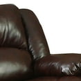 thumbnail image 3 of Benzara BM208956 Transitional Leather Upholstered Love Seat with Recliners, Brown, 3 of 5