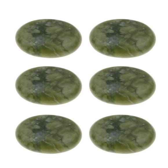 6 Piezas De Masaje Caliente De Jade Para Masaje Con Piedras Calientes De Cuerpo Facial 6 X 8 Cm