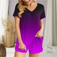 thumbnail image 2 of yievot Womens Pajama Sets Soft Short Sleeve Top With Shorts Loungewear Sleepwear Pajamas Two-piece Pjs Shorts Set, 2 of 6