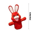thumbnail image 3 of Cute Little Bunny Plush Puppet Toy with Movable Mouth Ventriloquist Hand Doll Kindergarten Performance Prop, 3 of 6
