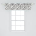 thumbnail image 2 of Ambesonne Rain Window Valance, Monochrome Water Raindrops, 54" X 12", Black and White, 2 of 3