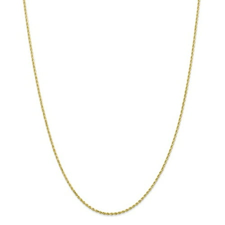 - 10k Yellow Gold 9in 1.50mm Diamond Cut Rope Chain Bracelet