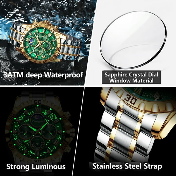 Poedagar Man Wristwatch Waterproof Luminous Chronograph Men's Quartz Watch Stainless Steel Casual Sports Men Watches