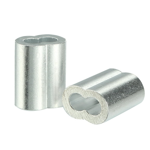1.2mm Cable Wire Rope Aluminum Sleeves Clip Crimping Loop 50pcs