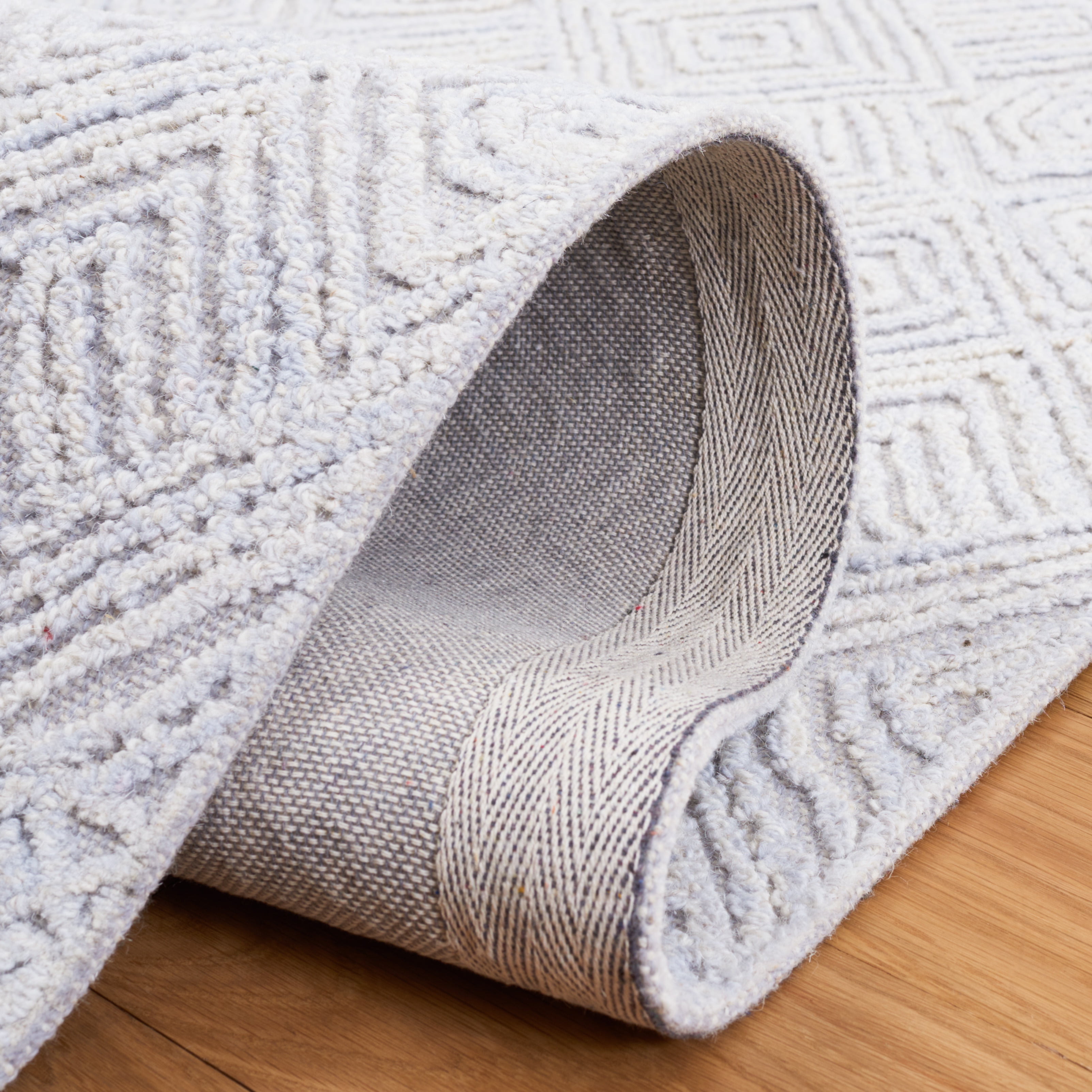 SAFAVIEH Textural Adrasteia Geometric Area Rug, Grey/Ivory, 8' x 10'