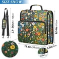 thumbnail image 2 of FORMRS Zipper Binder with Shoulder Strap 2-inch Ring 500 Sheet Capacity File Bag, Green Floral Garden, 2 of 5
