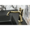 thumbnail image 4 of Kingston Brass KS3542TKL Hallerbos One-Handle 1-Hole Bathroom Faucet with Push Pop-Up Drain in Polished Brass, 4 of 7