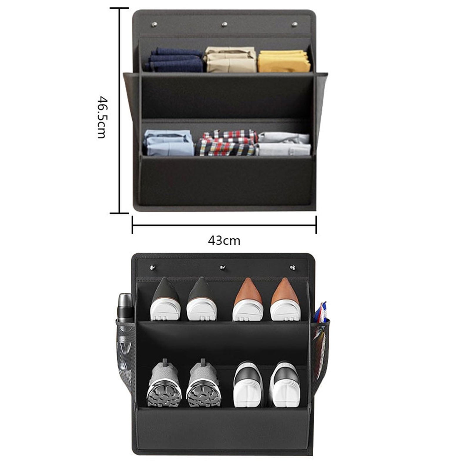 Over-The-Door Shoe Organizers Breathable Oxford Fabric Storage Bag For Closets & Small Spaces