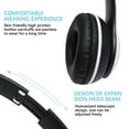 thumbnail image 4 of Bluetooth Wireless Earphones, Noise Cancelling Over-Ear Bluetooth Headphones, 2 Mode Connection, Foldable, With MP3 Card Slot - Gaming, Sports & Mobile Use, Black, 4 of 6
