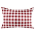 thumbnail image 2 of Farmhouse Red Plaid Standard Size Pillow Cover, Pillowcase Protectors with Zipper, Breathable Decorative Throw Pillow Case Cover, Rustic Red White Checkered Pillow Shams for Couch Sofa 20x26Inch, 2 of 8