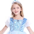 thumbnail image 2 of Déguisement de Princesse pour Fille Cendrillon à Manches Bouffantes, Robe Fantaisie pour Fête d'Anniversaire et Jeu de Rôle, 2 of 6
