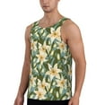 thumbnail image 2 of Gaeub Lilies Flowers Men's Athletic Tank Top, Workout Sleeveless Shirts, Running Tank Tops for Gym, Running, Training - Medium, 2 of 9
