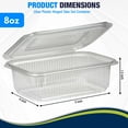 thumbnail image 3 of Clear Plastic Hinged Take-Out Containers  Clamshell Food Containers for Dessert, Cake, Snacks, Salads  Disposable, Leak-Resistant, Stackable  Takeout Tray with Secure Lid Closure 300 Pack, 8 oz, 3 of 7